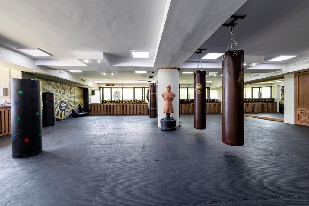 Interiér Titan Gym, Átriové domky